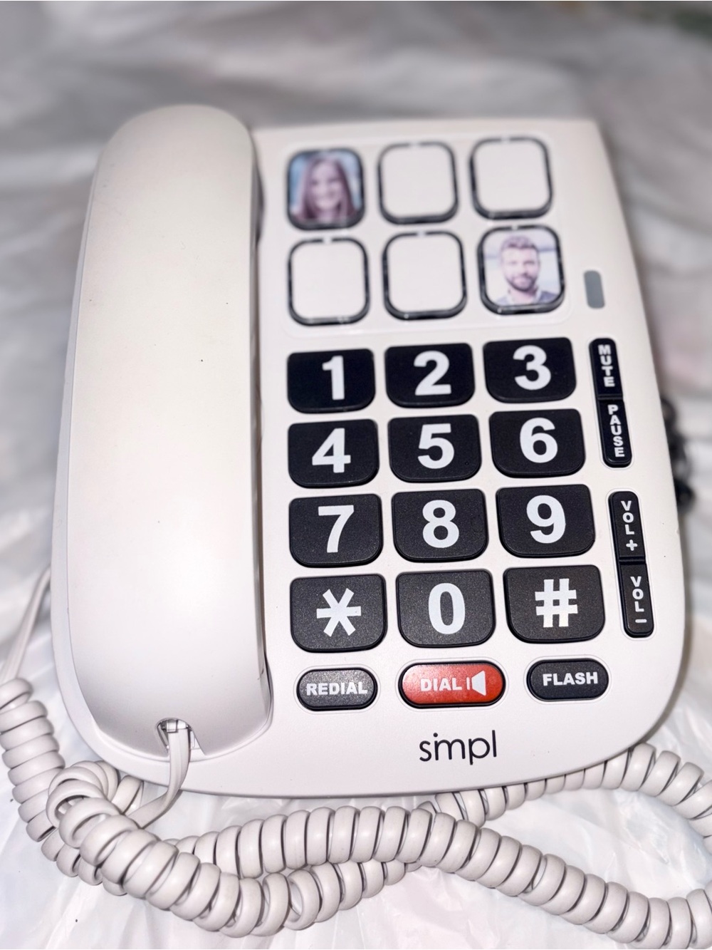 SMPL Amplified Hands-Free Dialing Photo Phone large buttons photo keys elderly